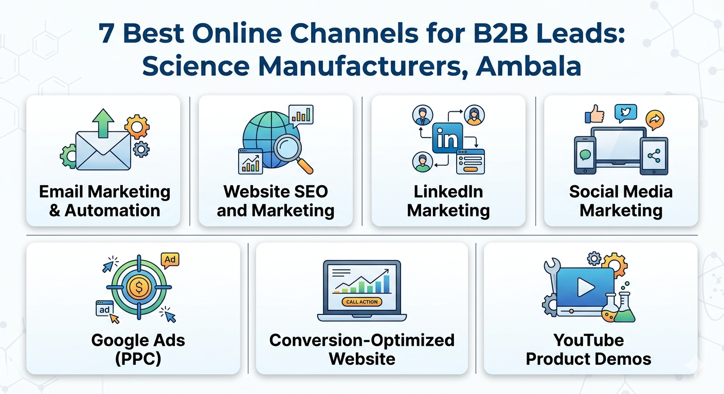 7 Best Online Channels for B2B Leads: Science Manufacturers, Ambala 