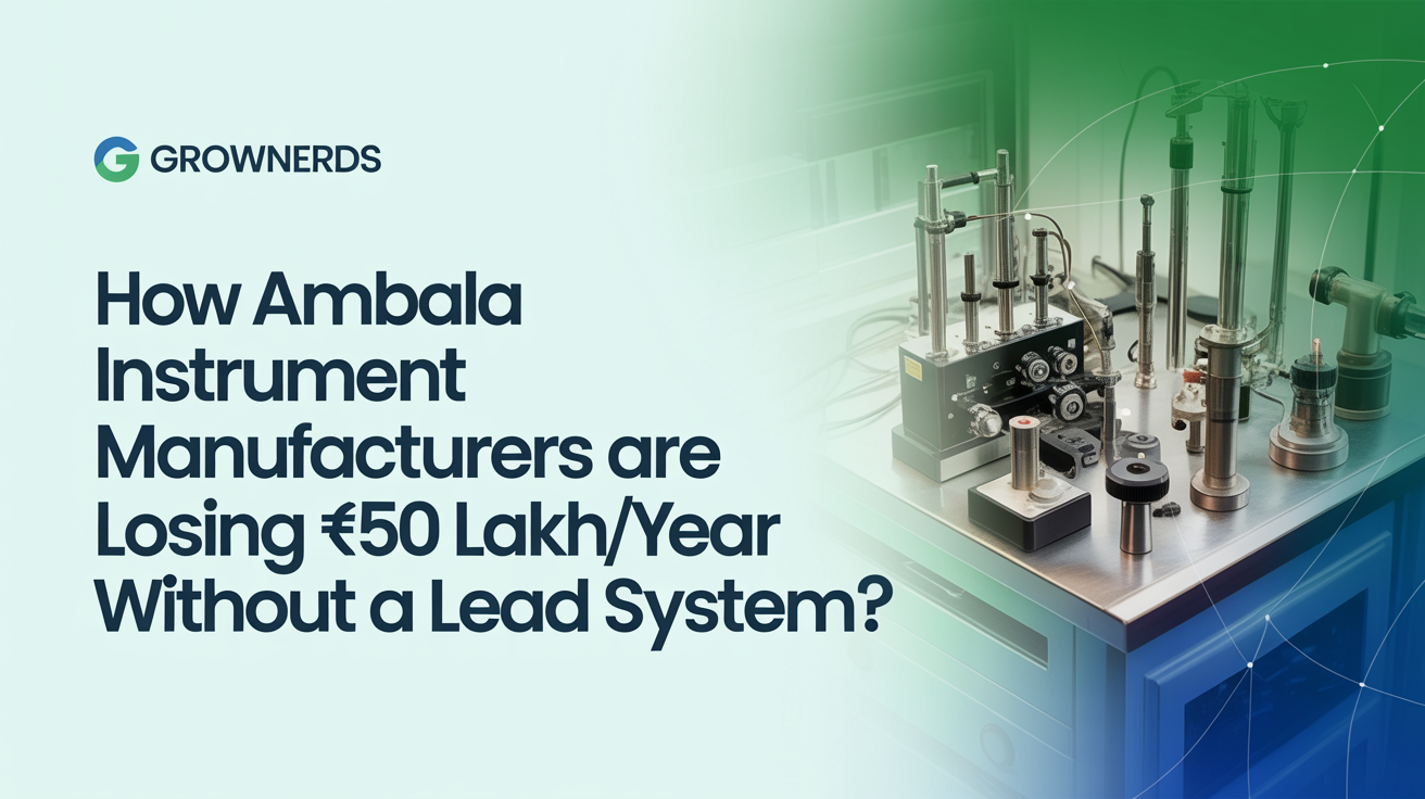 How Ambala Manufacturers Lose ₹50 Lakh Without a Lead System